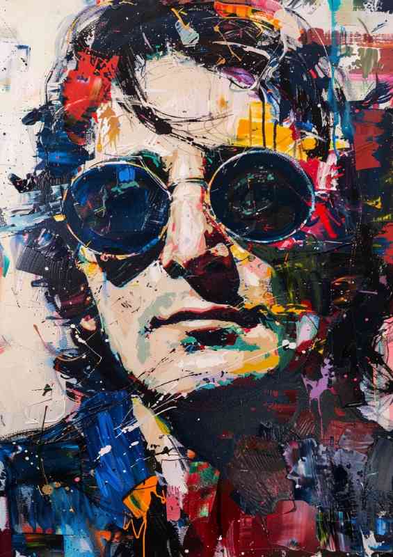 John Lennon abstract street style | Metal Poster