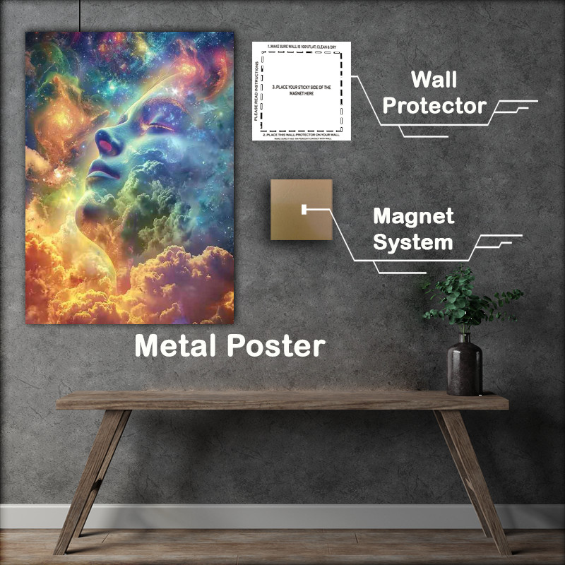 Buy Metal Poster : (The enlightened soul hanging on clouds)