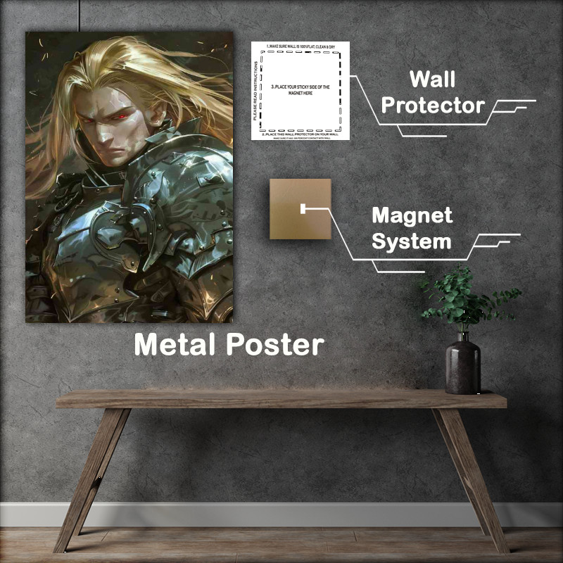 Buy Metal Poster : (Fullmetal Alchemist golden hair and armor)