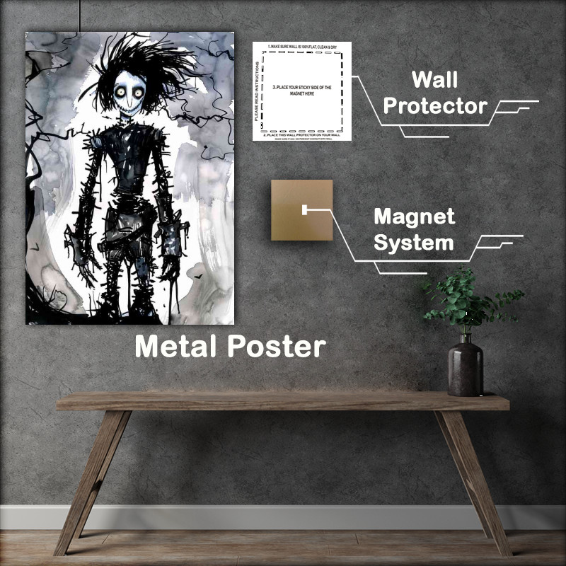 Buy Metal Poster : (Edward scissorhands as an edgy vampire dark fantasy)