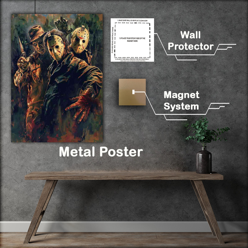 Buy Metal Poster : (Michael Myers Jason Voorhees and Freddy horror)