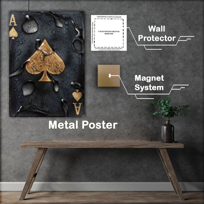 Buy Metal Poster : (Ace of spades palyin card)