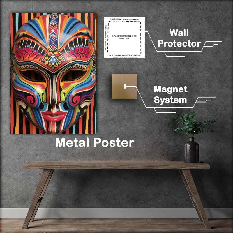 Buy Metal Poster : (The mask with a painted feeling)