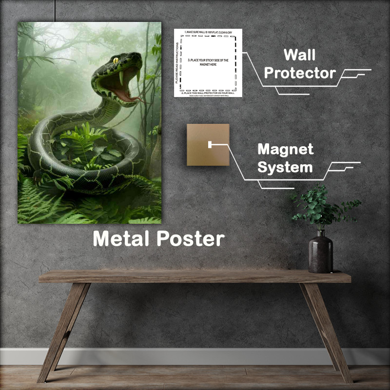 Buy Metal Poster : (Massive menacing snake with intricate details)