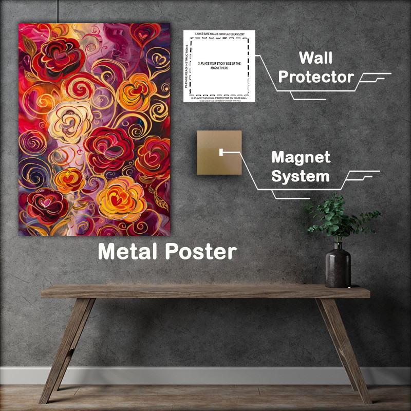 Buy : (Vibrant painted shaded roses)