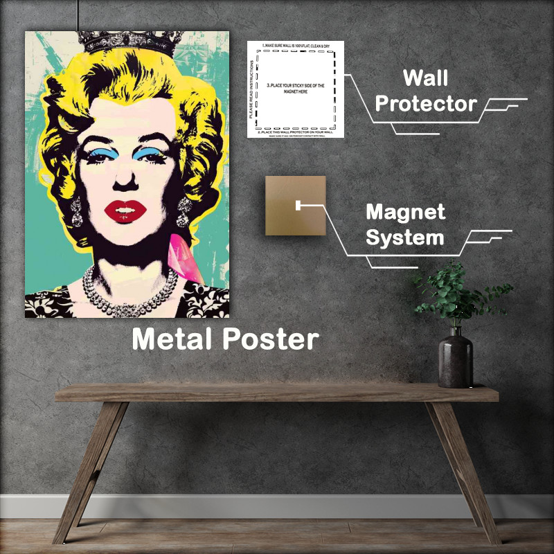 Marilyn Monroe Queen of the Silver 鉄製看板 Marilyn Monroe Queen of the Silver 鉄製看板