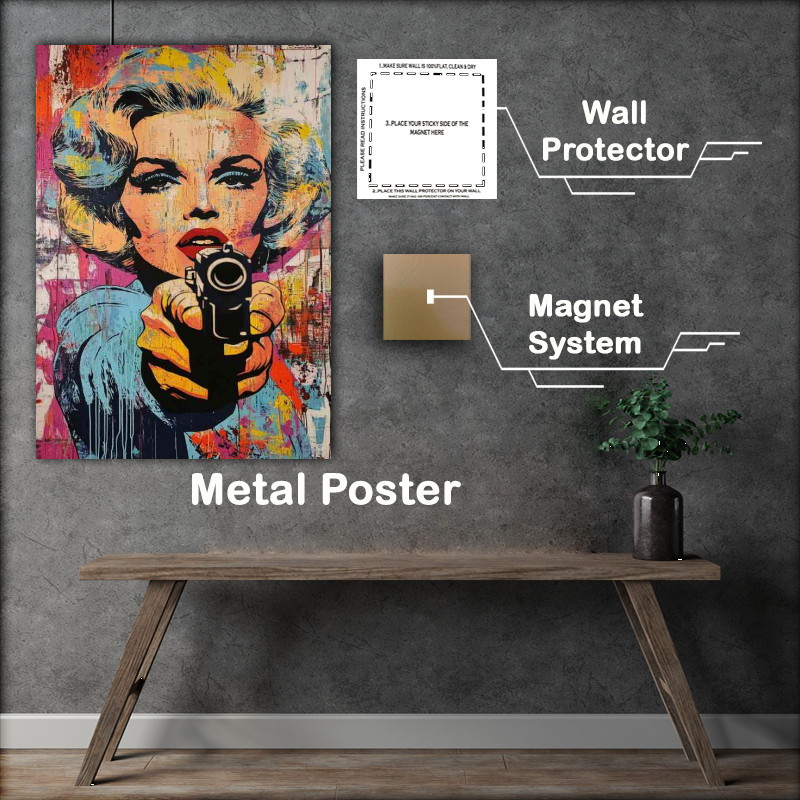 Buy Metal Poster : (Marilyn Monroe the bad girl art)