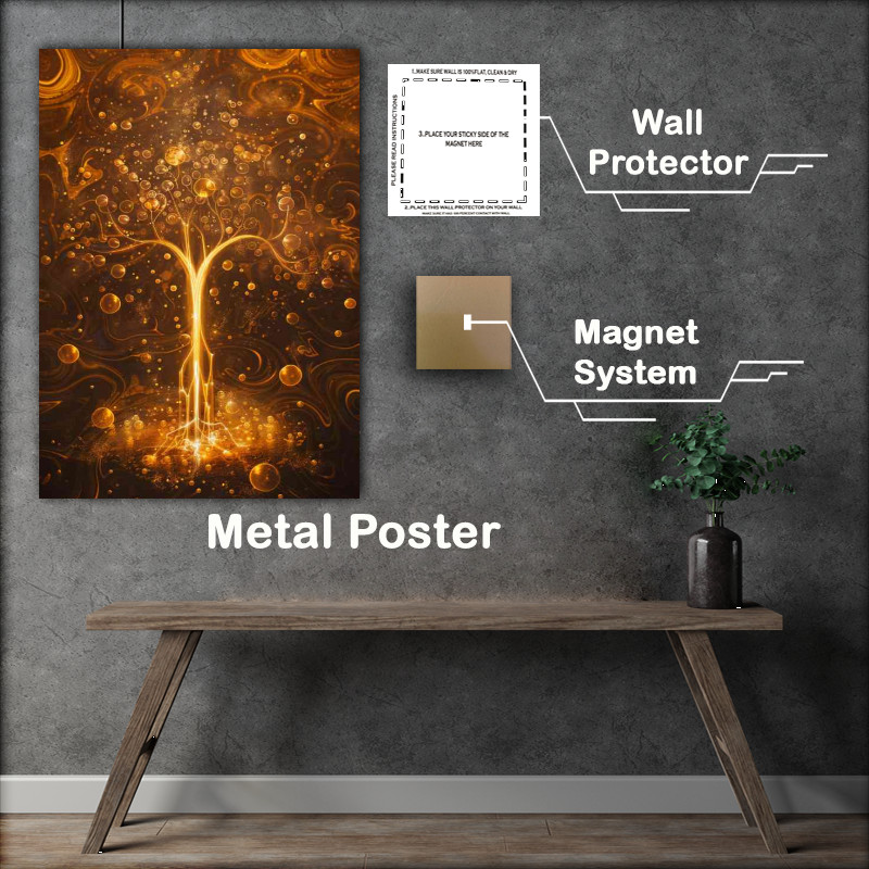 Buy : (Tree of life with branches and leaves gold)