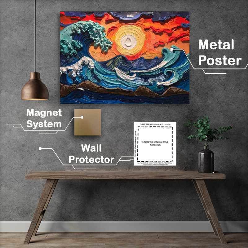Buy : (Vibrant and pallete knife textured sea painting)