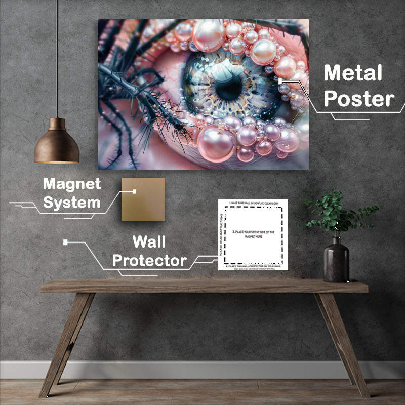 Buy Metal Poster : (The spiders eye in pink)