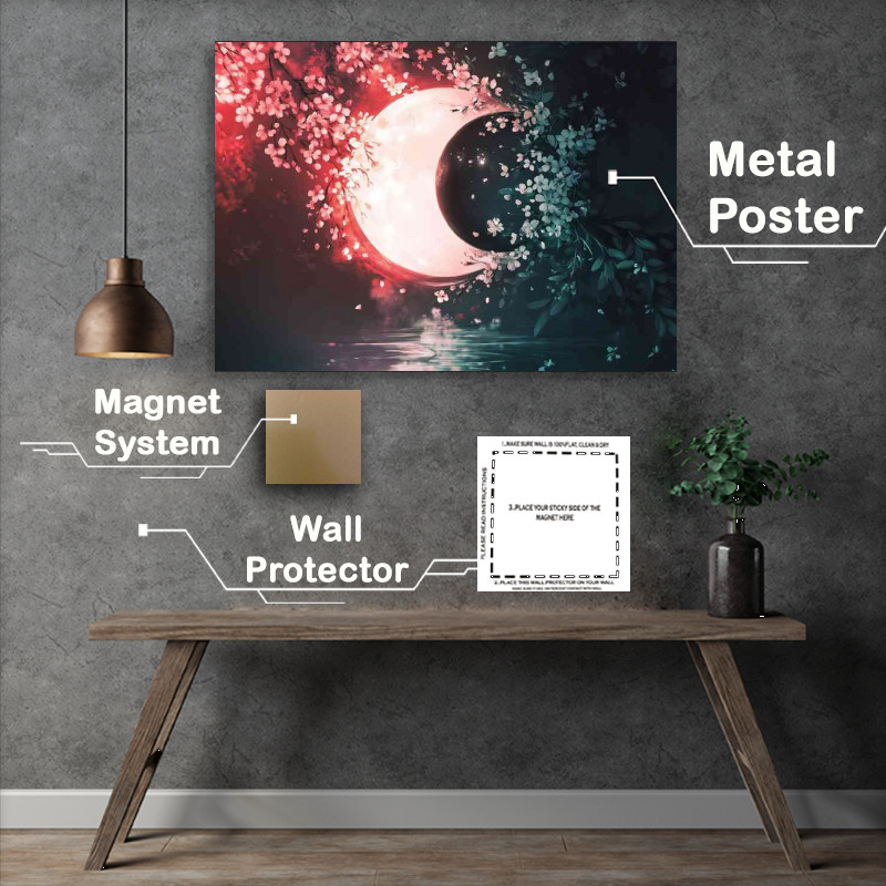 Buy : (Yin yang symbol made of cherry blossoms and the moon)