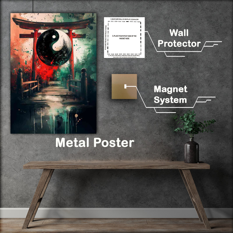 Buy : (Yin yang symbol a torii gate in the background)