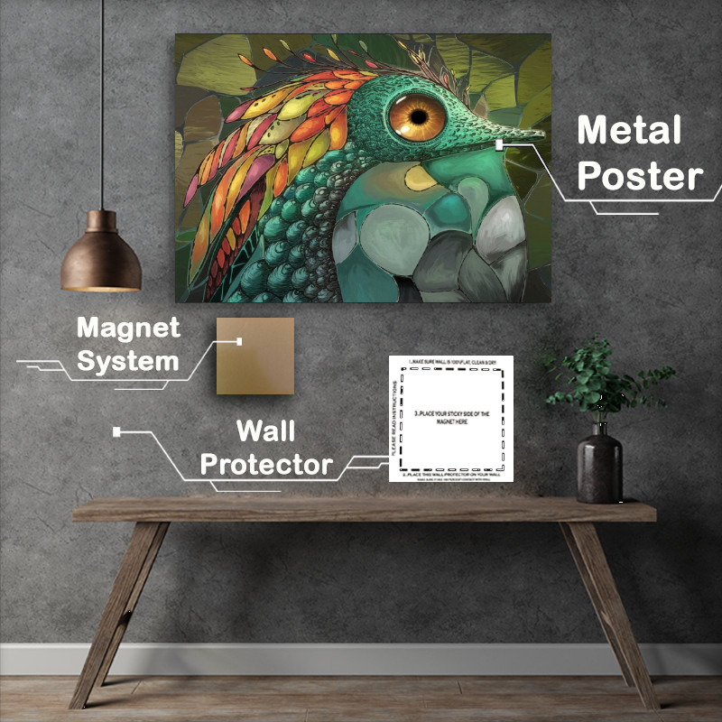 Buy : (Vibrant and intricately designed bird like creature)
