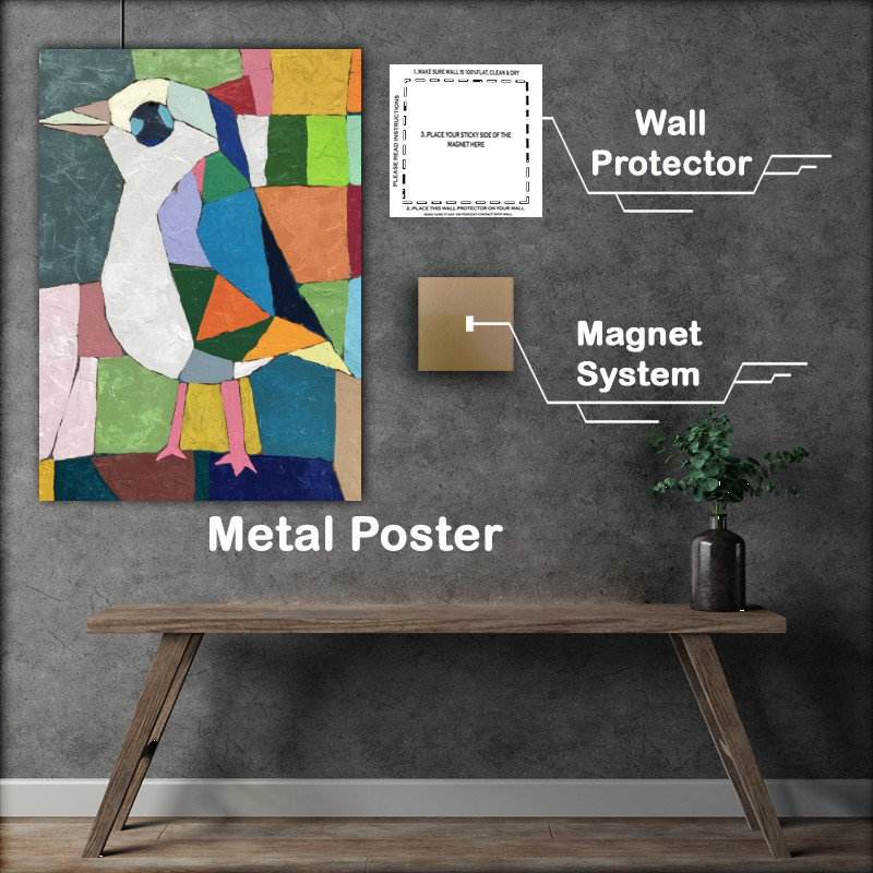 Buy : (An abstract artwork of a seagul bird in mozaic)