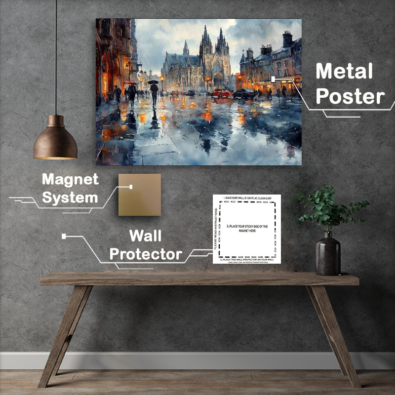 Buy : (Watercolour photorealistic illustration York city centre)