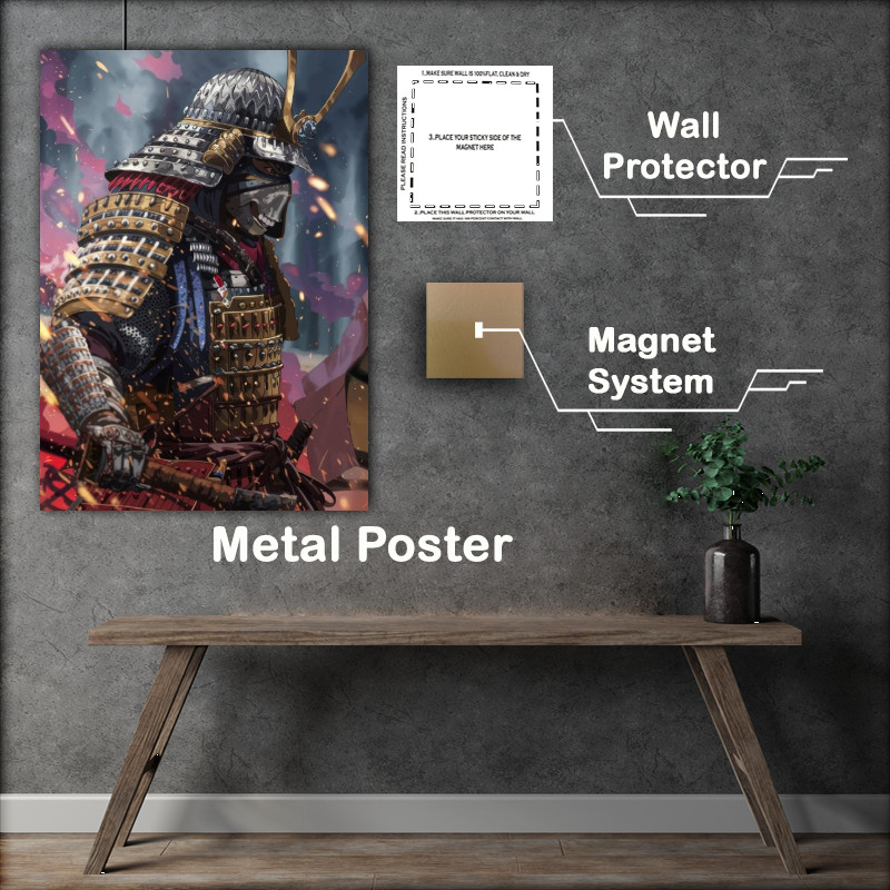 Buy : (Anime style medium shot of a samurai warrior)