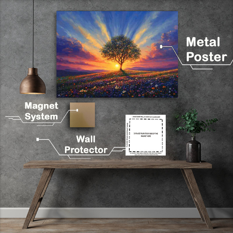 Buy : (Vibrant sunset painting where the sky is painted)