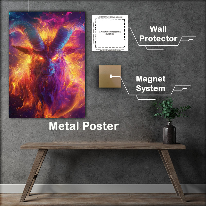 Buy : (Anthropomorphic mythical beast with horns glowing)