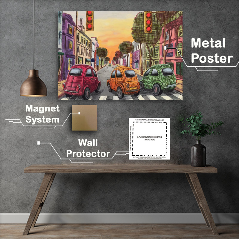 Buy : (Vibrant urban street scene)