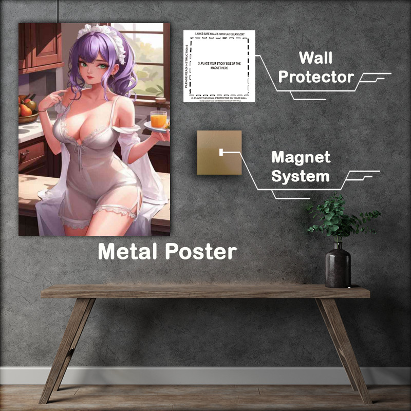 Buy : (Animaie female character with purple hair)