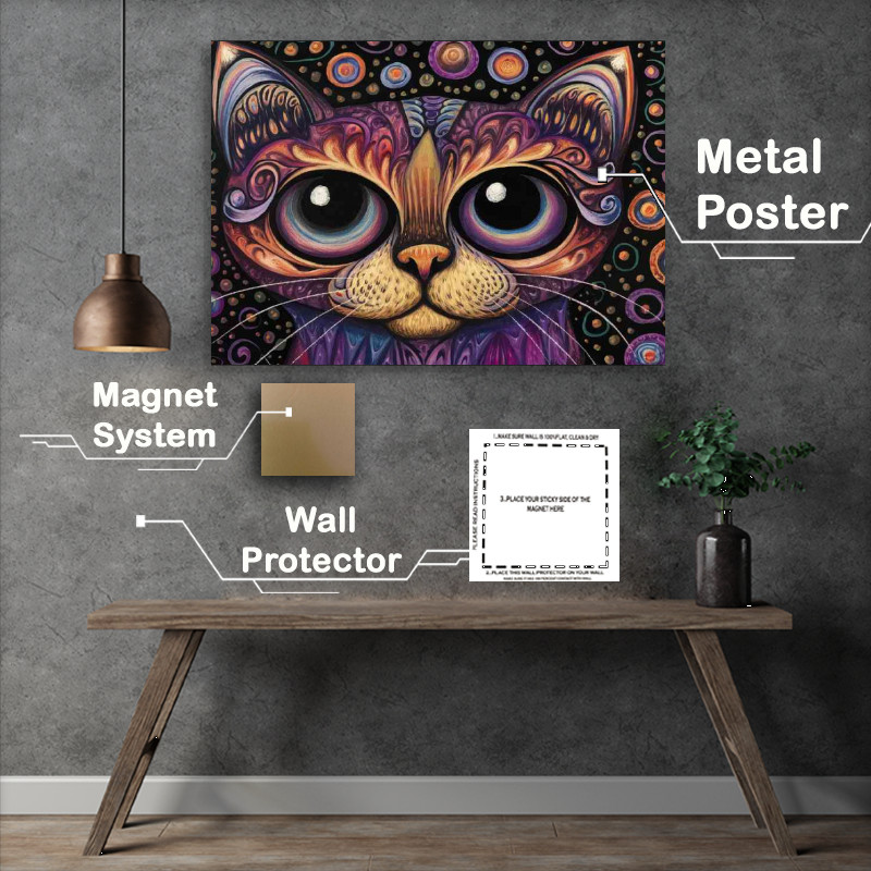 Buy : (Intricately designed abstract cats face)