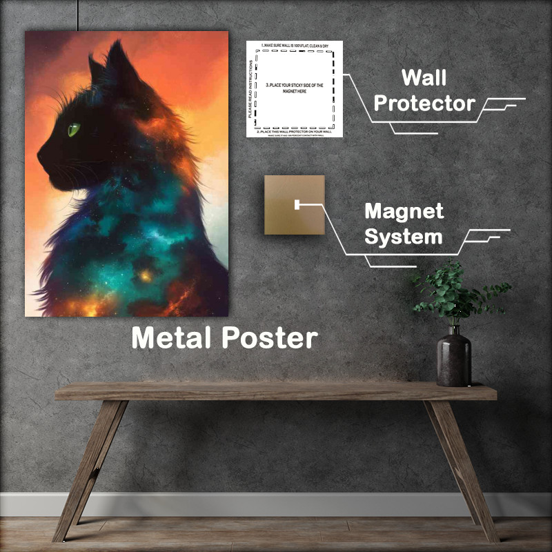 Buy : (Majestic silhouette of a cats profile set)