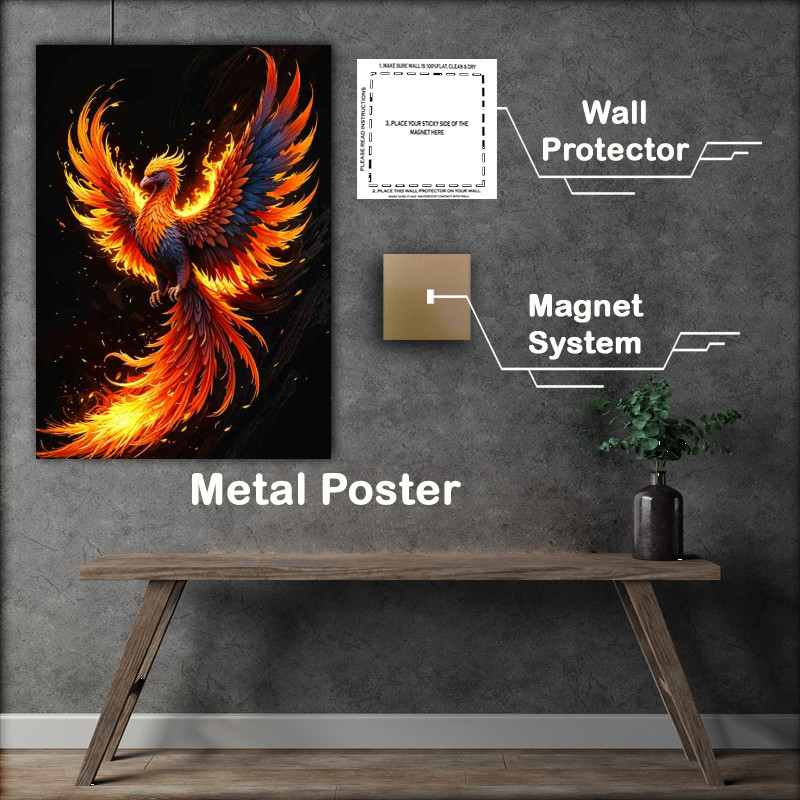 Buy : (Fiery colourful phoenix in flight)