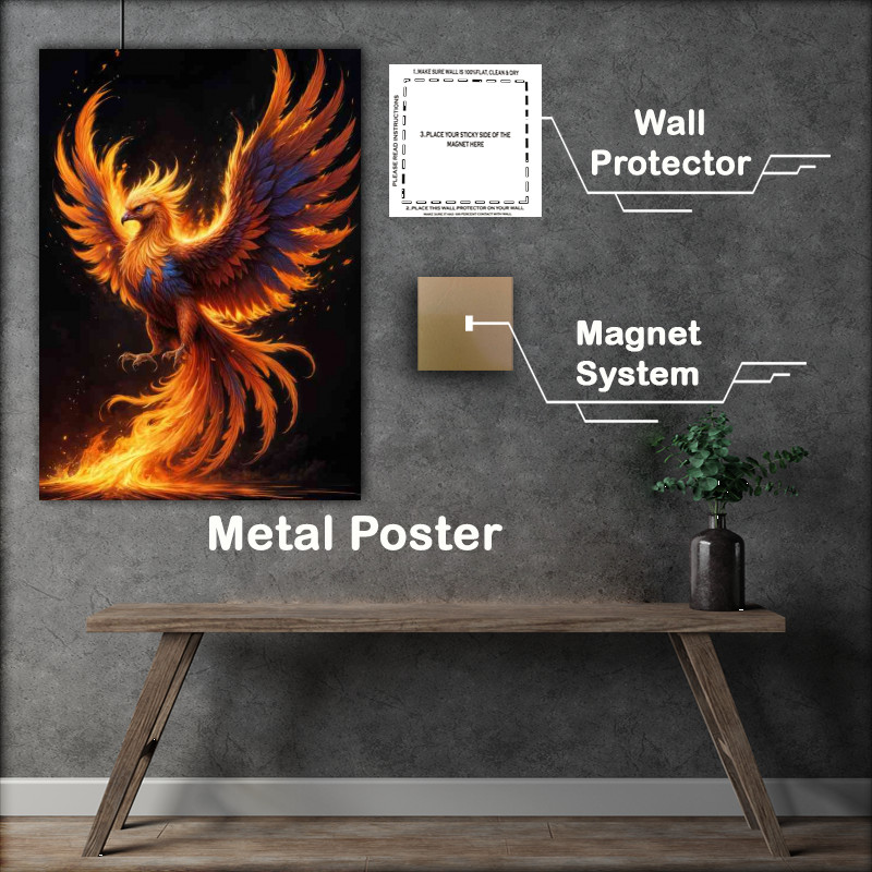 Buy : (Fiery colourful phoenix with wild fire)