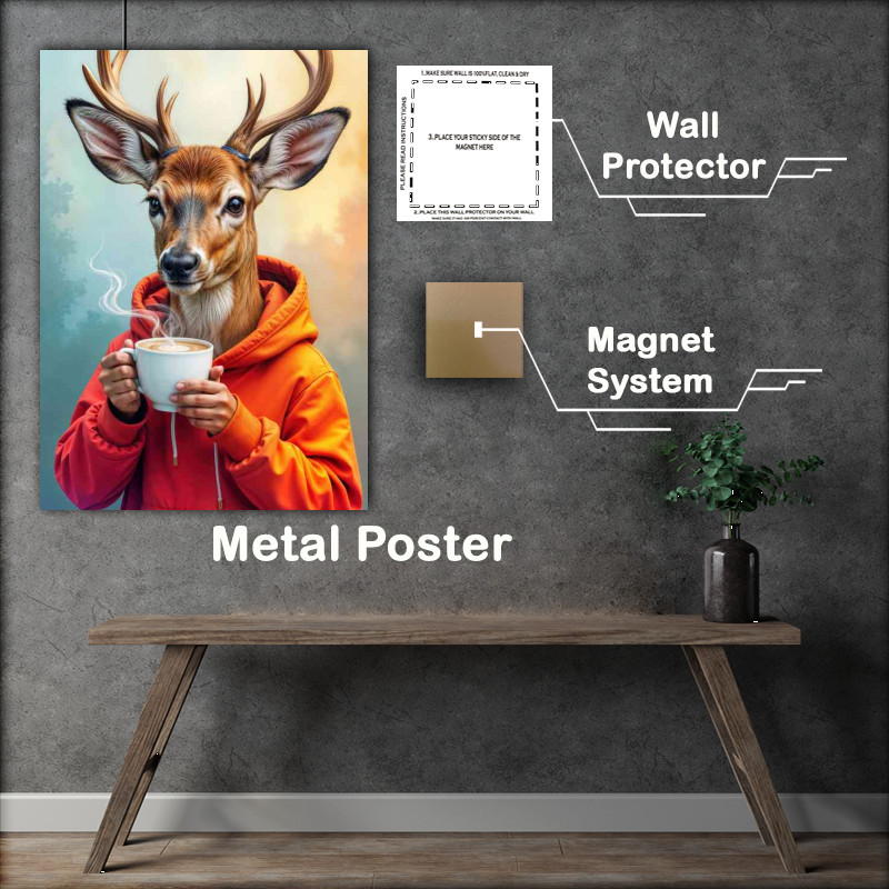 Buy : (Deer enjoying his morning coffee)