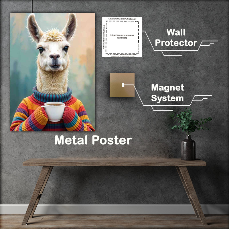 Buy : (LLama enjoying the morning coffee)
