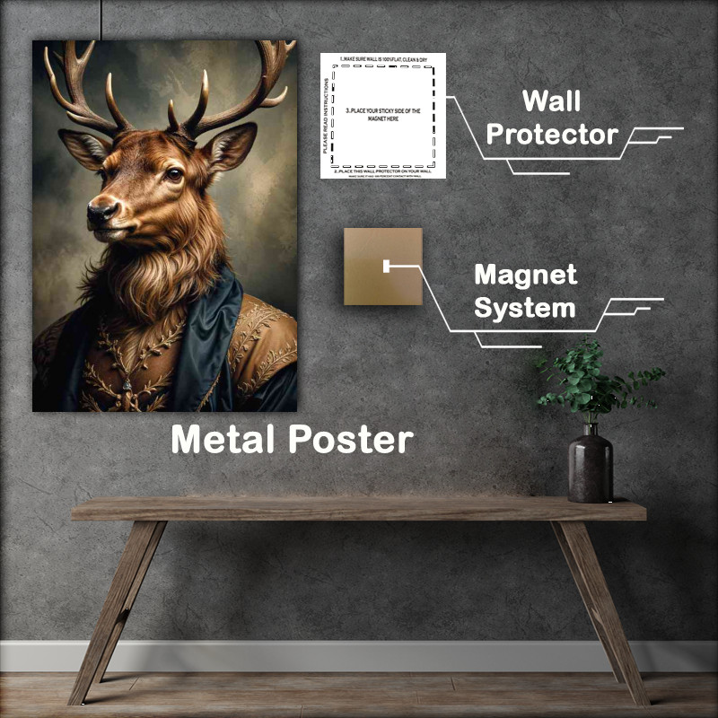 Buy : (Magestic stag with vintage attire)