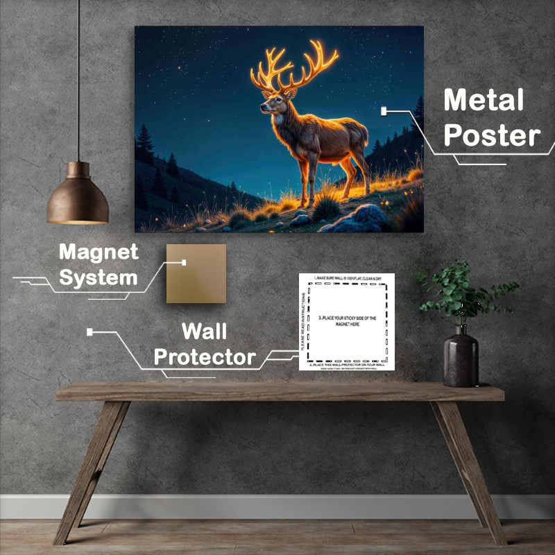 Buy : (Large male deer with large glowing shimmering antlers)