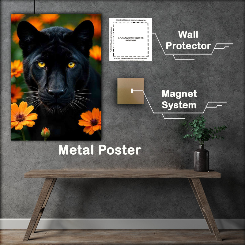 Buy : (Black panther with piercing yellow eyes)