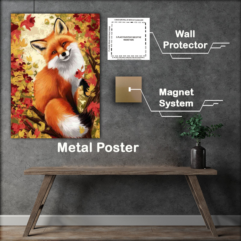 Buy : (Colorful depiction of a fox amidst a forest)