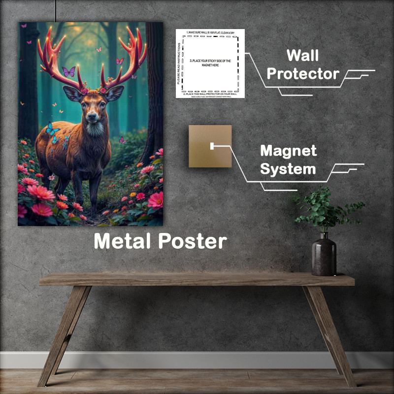 Buy : (Magical stag with neon glowing antlers)