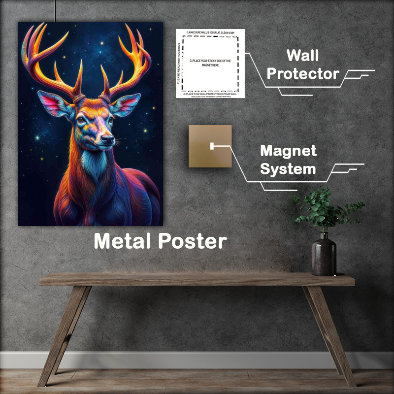 Buy : (Majestic colourful stag at night)