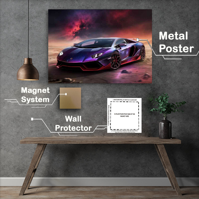 Buy : (Luxurious sports car lamborghini in purple)