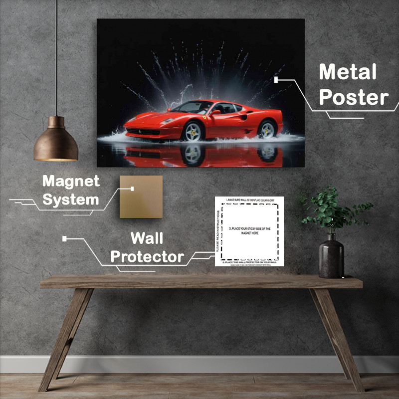 Buy : (Red testrossa ferrari with splashed art)