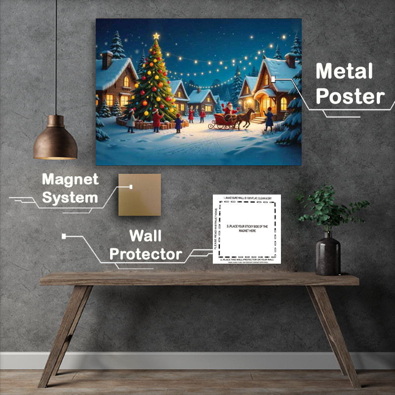 Buy : (Christmas tree in the center surrounded by people singing)