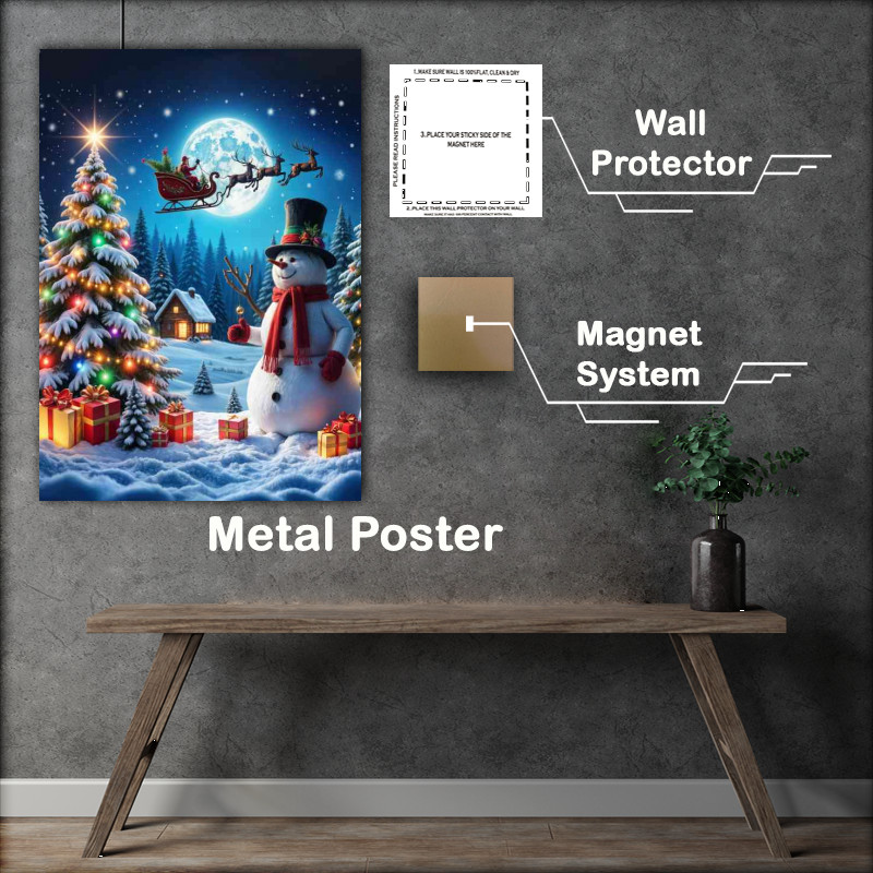 Buy : (The snowman and presents under the tree)
