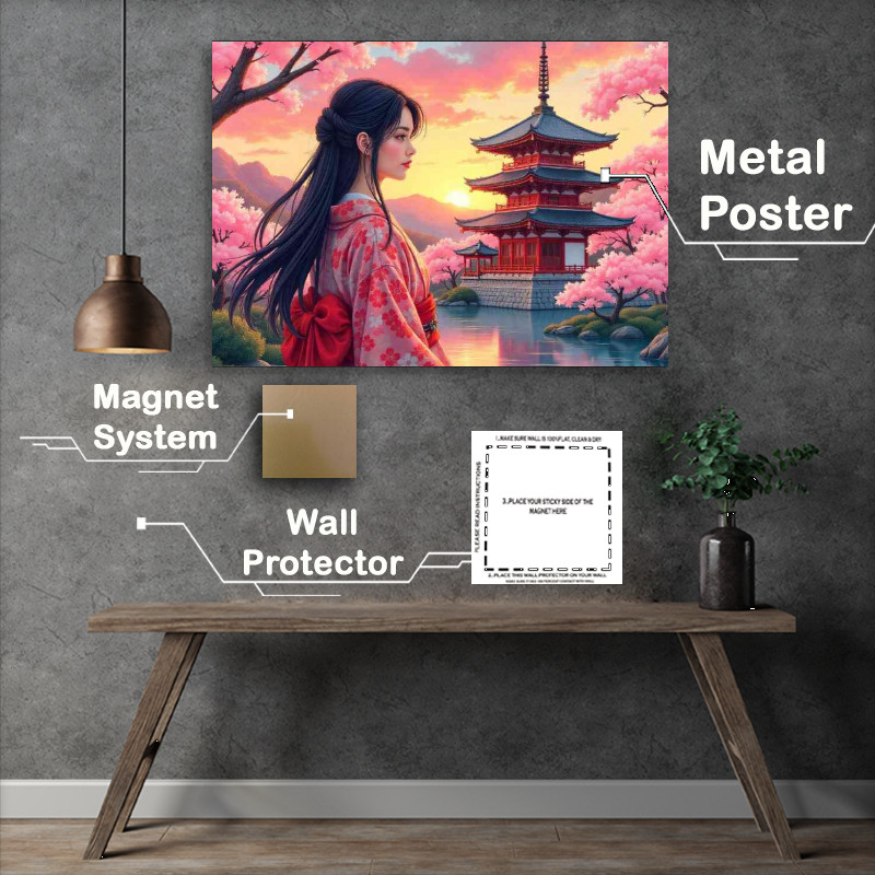 Buy : (Giesha with blossom trees)