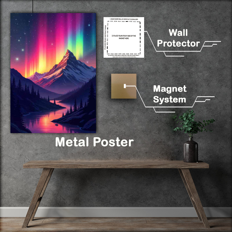 Buy : (Strong aurua behind the mountains)