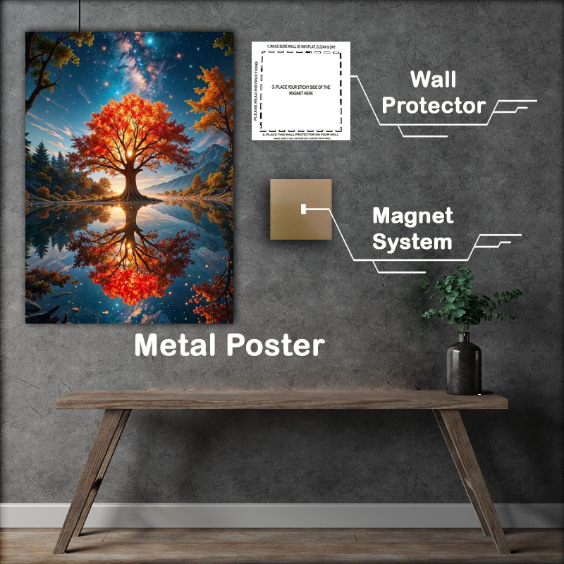 Buy : (Large vibrant tree with waater reflections detailed)