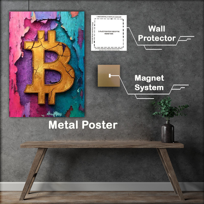 Buy : (Colorful background with shades bitcoin)
