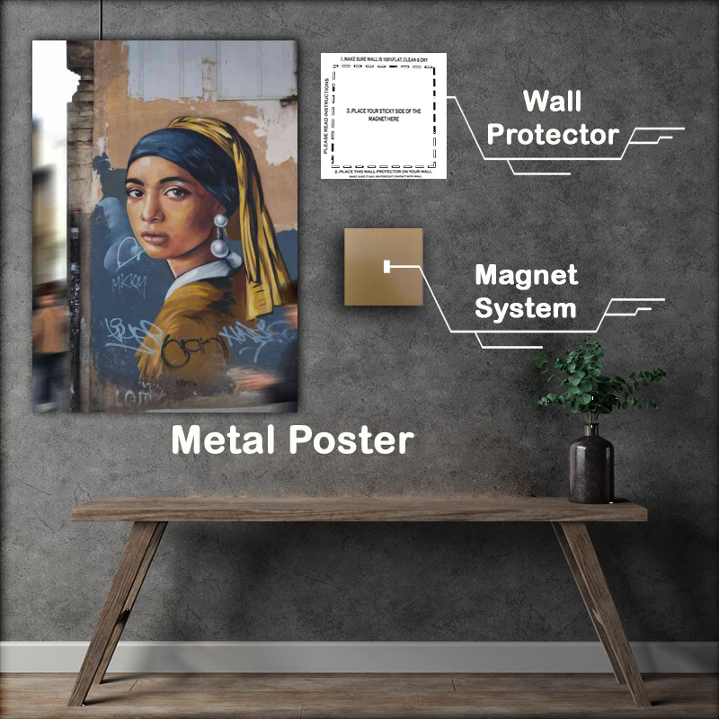 Buy : (Street mural of a woman s portrait)