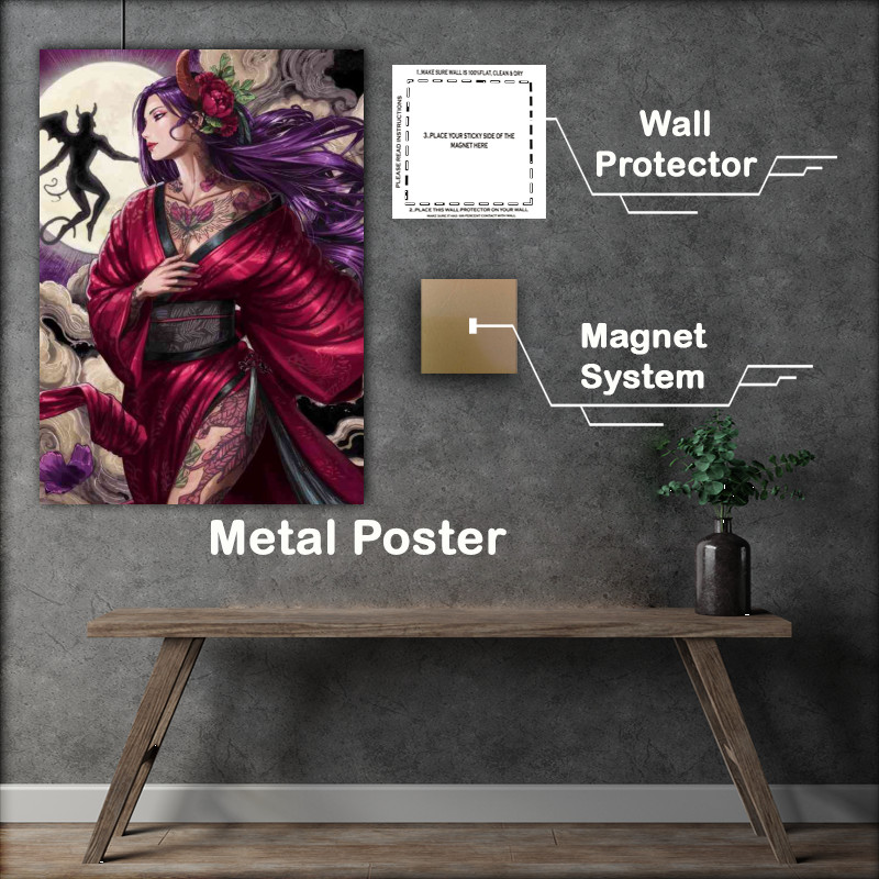 Buy : (Woman with long flowing purple hair)
