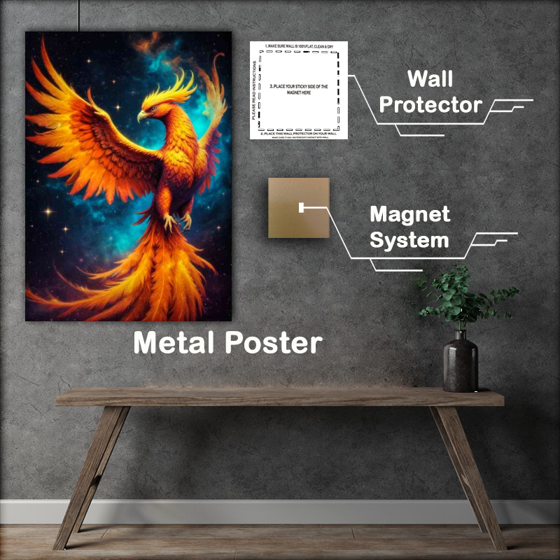 Buy : (Majestic fiery phoenix at night-studio)