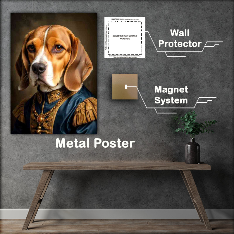 Buy : (Magestic beagle dog in surreal vintage attire)