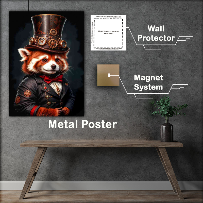Buy : (Steampunk red panda with surreal animal)