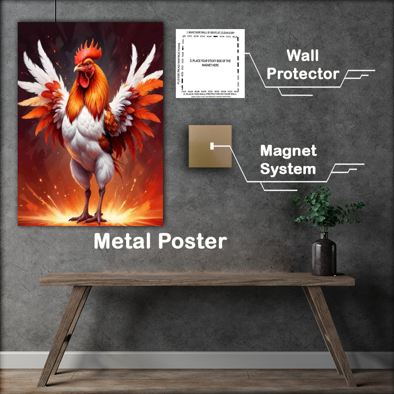Buy : (White rooster with some colour)